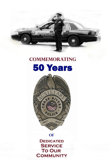 Picture of TRPDA badge commemorating 50 years of excellent service